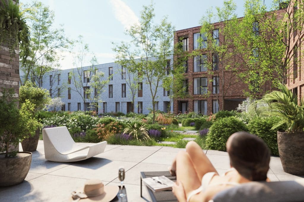 Nieuwbouwappartement Kortrijk Binnentuin