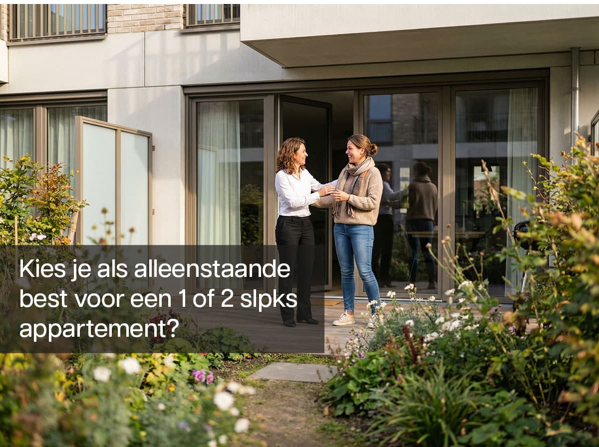 Koop je als alleenstaande beter een nieuwbouwappartement met 1 of 2 slaapkamers?