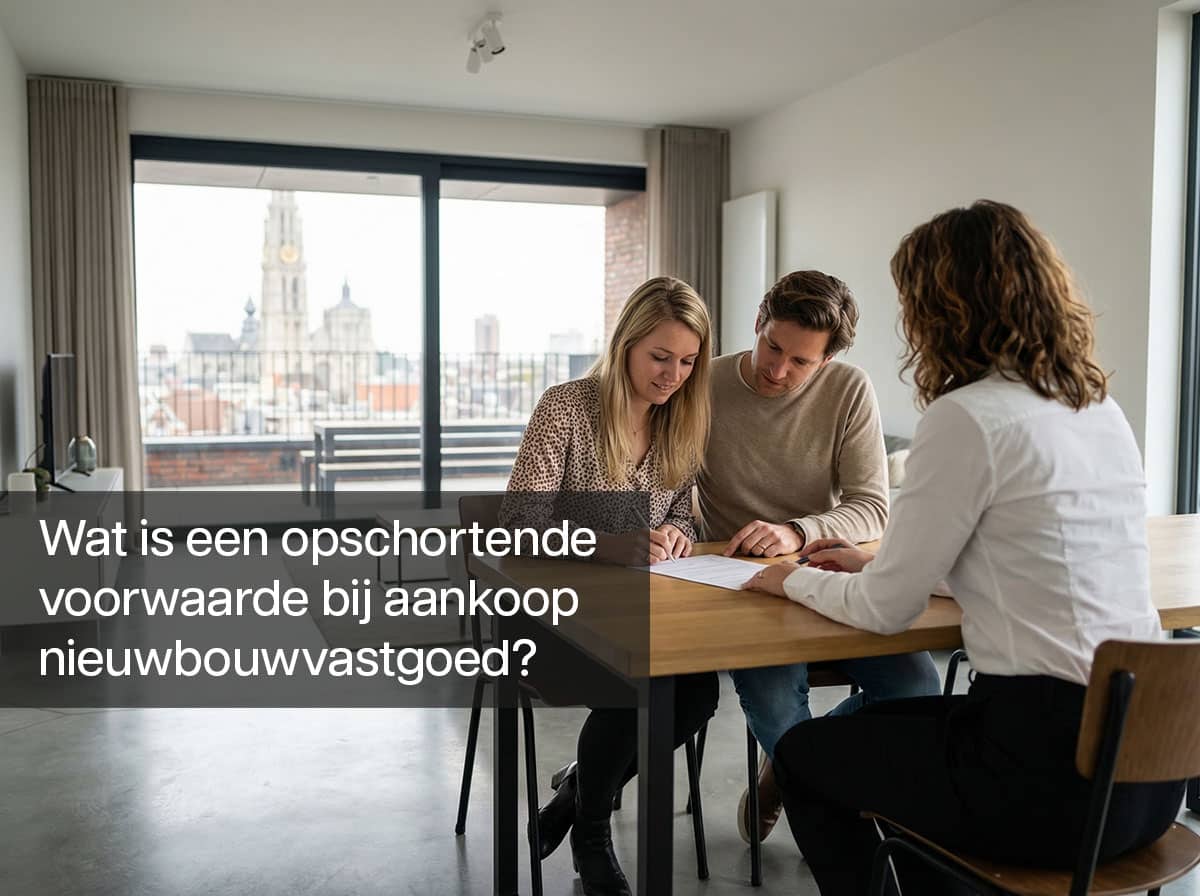 Wat zijn opschortende voorwaarden bij aankoop van vastgoed?