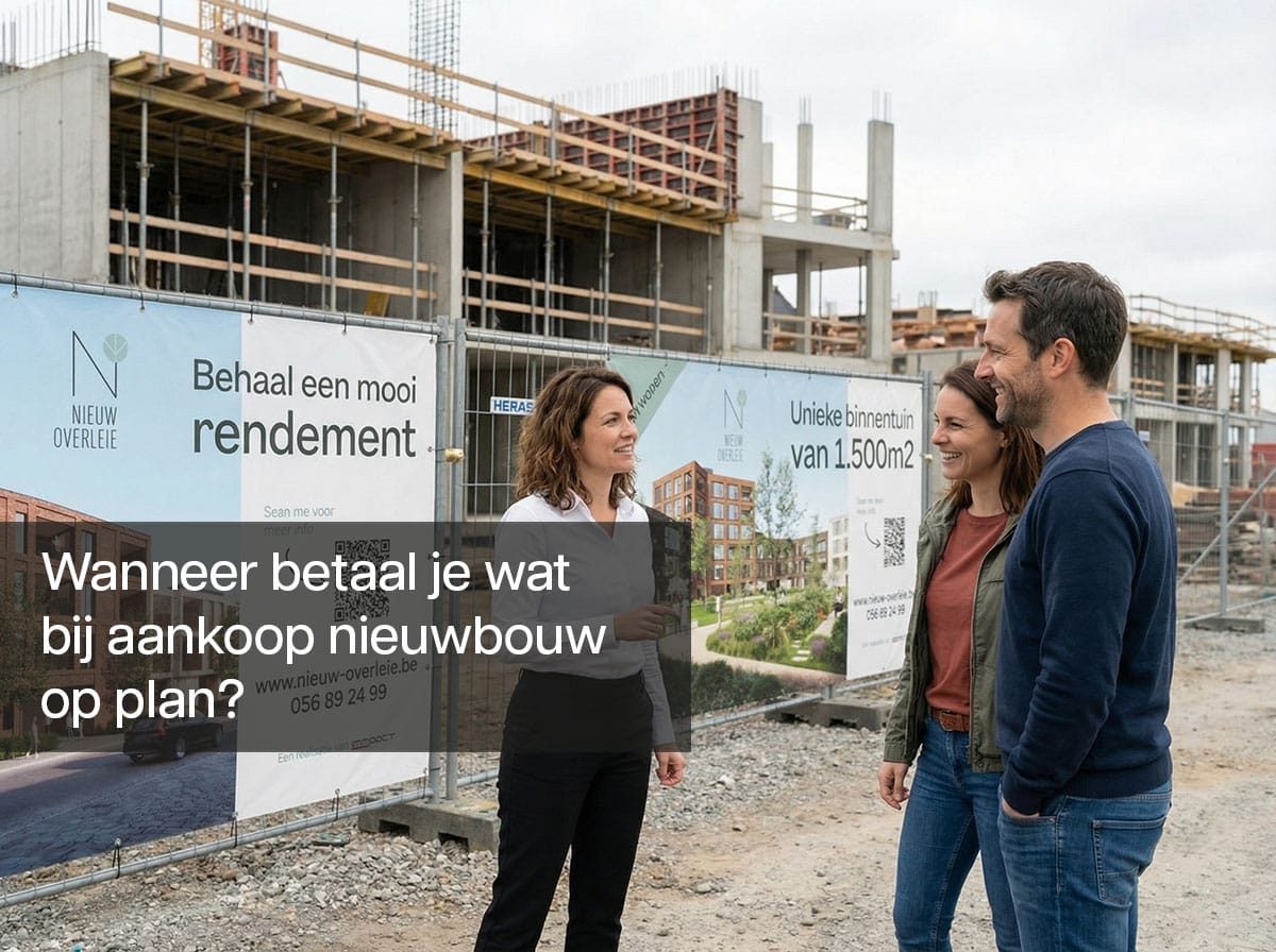 Wanneer moet ik wat betalen bij de aankoop van nieuwbouw?